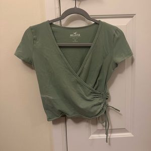 Green Hollister Baby Tee Size Small